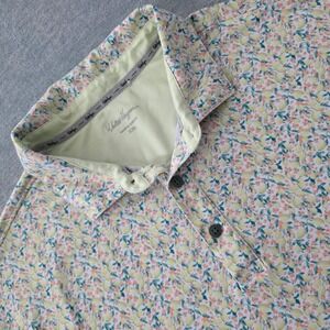Walter Hagen Men's Golf Polo Shirt XXL All Over Print Short Sleeve yellow white